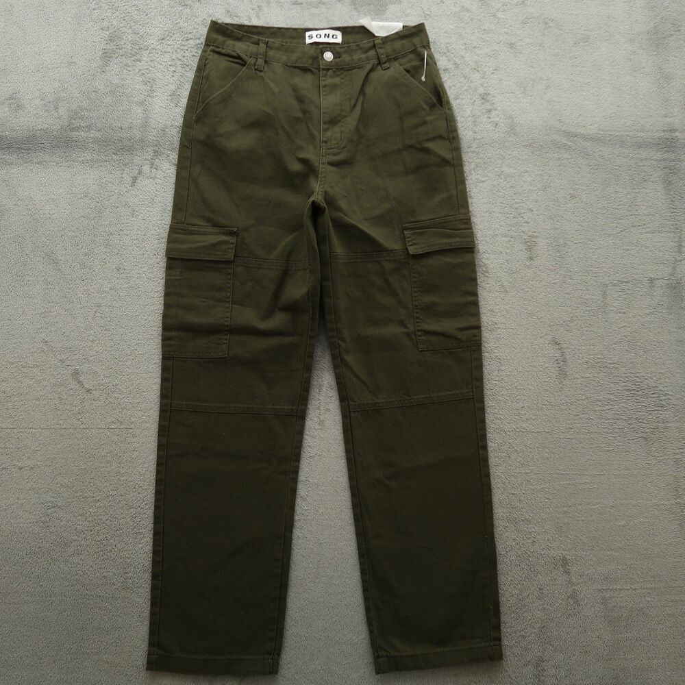 S.O.N.G Jeans Junior's Size 7/28 High-Rise Cargo 90s Boyfriend 31" Inseam NWT